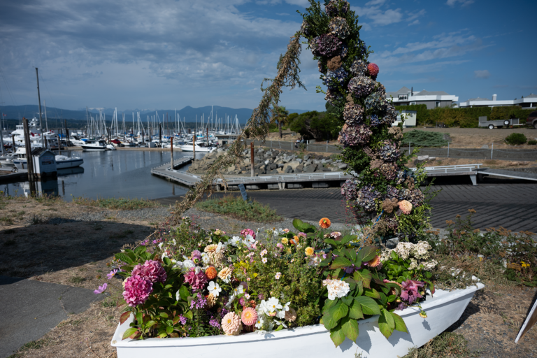 Retired sailboat finds new life as floral display at Comox Marina park